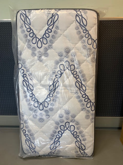 TWIN (SINGLE) SIZE- (CLOUD)- 11" THICK- EURO PILLOW TOP- MEDIUM FIRM- FOAM ENCASED- CANADIAN MADE POCKET COIL MATTRESS