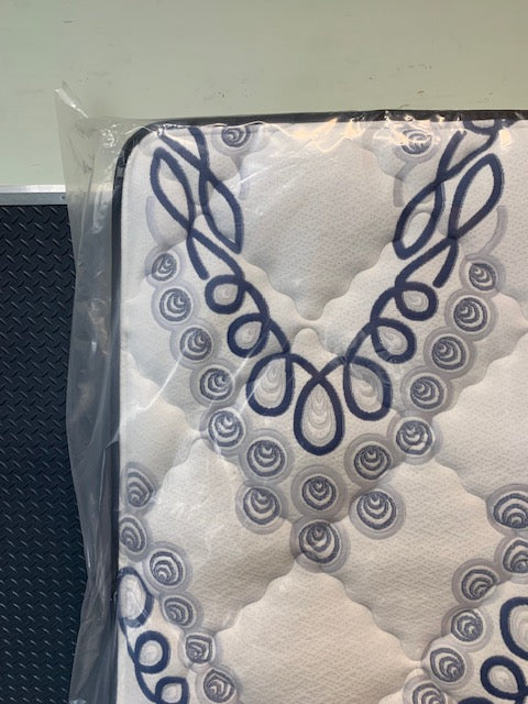 TWIN (SINGLE) SIZE- (CLOUD)- 11" THICK- EURO PILLOW TOP- MEDIUM FIRM- FOAM ENCASED- CANADIAN MADE POCKET COIL MATTRESS