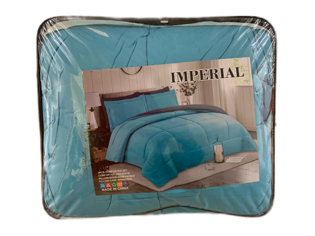KING SIZE- (IMPERIAL BLUE)- 5 PC. COMFORTER SET
