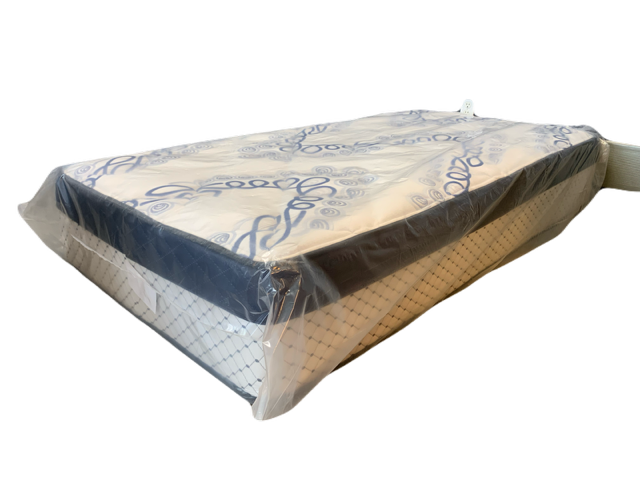 TWIN (SINGLE) SIZE- (CLOUD)- 11" THICK- EURO PILLOW TOP- MEDIUM FIRM- FOAM ENCASED- CANADIAN MADE POCKET COIL MATTRESS