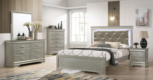 QUEEN SIZE- (JEWEL CHAMPAGNE- 8 PC.)- BEDROOM SET- TEXT OR WHATSAPP 416 319 8851 FOR STOCK AVAILABILITY BEFORE PAYING