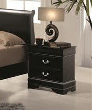 (LP BLACK BO 4935A)- WOOD NIGHT STAND- INVENTORY CLEARANCE