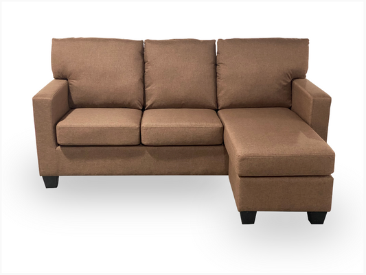 (ROBYN BROWN)- REVERSIBLE- FABRIC SECTIONAL SOFA