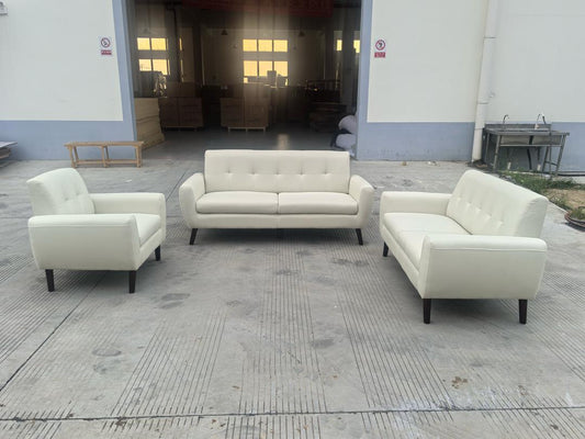 (SARAH CREAM SLC)- FABRIC SOFA + LOVESEAT + CHAIR- TEXT OR WHATSAPP 416 319 8851 FOR STOCK AVAILABILITY BEFORE PAYING