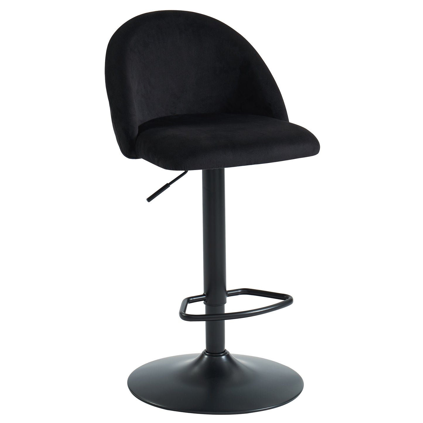 (SATARO BLACK)- VELVET FABRIC BAR STOOL