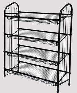 (GC BLACK)- METAL SHOE RACK- inventory clearance