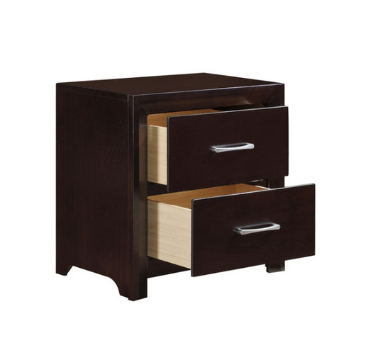 (2145 ESPRESSO)- WOOD NIGHT STAND- inventory clearance