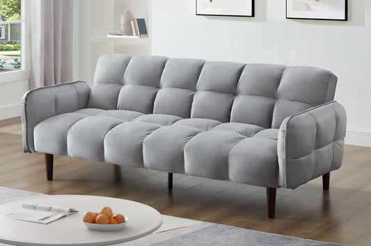 (1511 GREY)- FABRIC KLIK KLAK SOFA BED- WITH ARMS- SALE PRICE UNTIL NOVEMBER 14, 2025