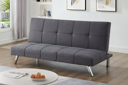 (1530 GREY)- 73" LONG- FABRIC KLIK KLAK SOFA BED- SALE PRICE UNTIL NOVEMBER 14, 2025