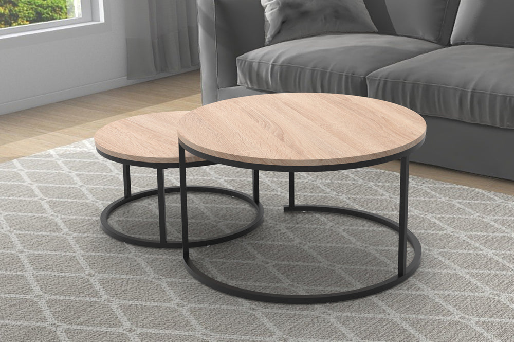 (5505 NATURAL- 1)- WOOD NESTING COFFEE TABLE- OUT OF STOCK UNTIL DECEMBER 29, 2024