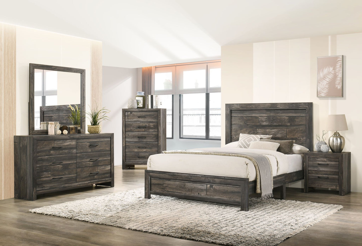 QUEEN SIZE- (JACK GREY- 8 PC.)- BEDROOM SET- TEXT OR WHATSAPP 416 319 8851 FOR STOCK AVAILABILITY BEFORE PAYING