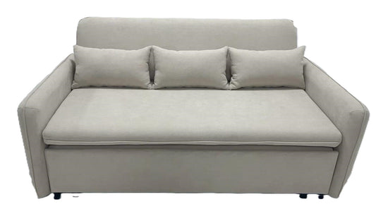 (2503 CREAM)- 63" LONG- FABRIC LOVESEAT BED