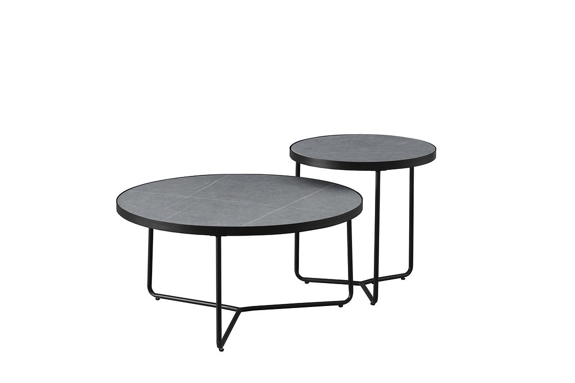 (2621 GREY)- SINTERED STONE NESTING COFFEE TABLE