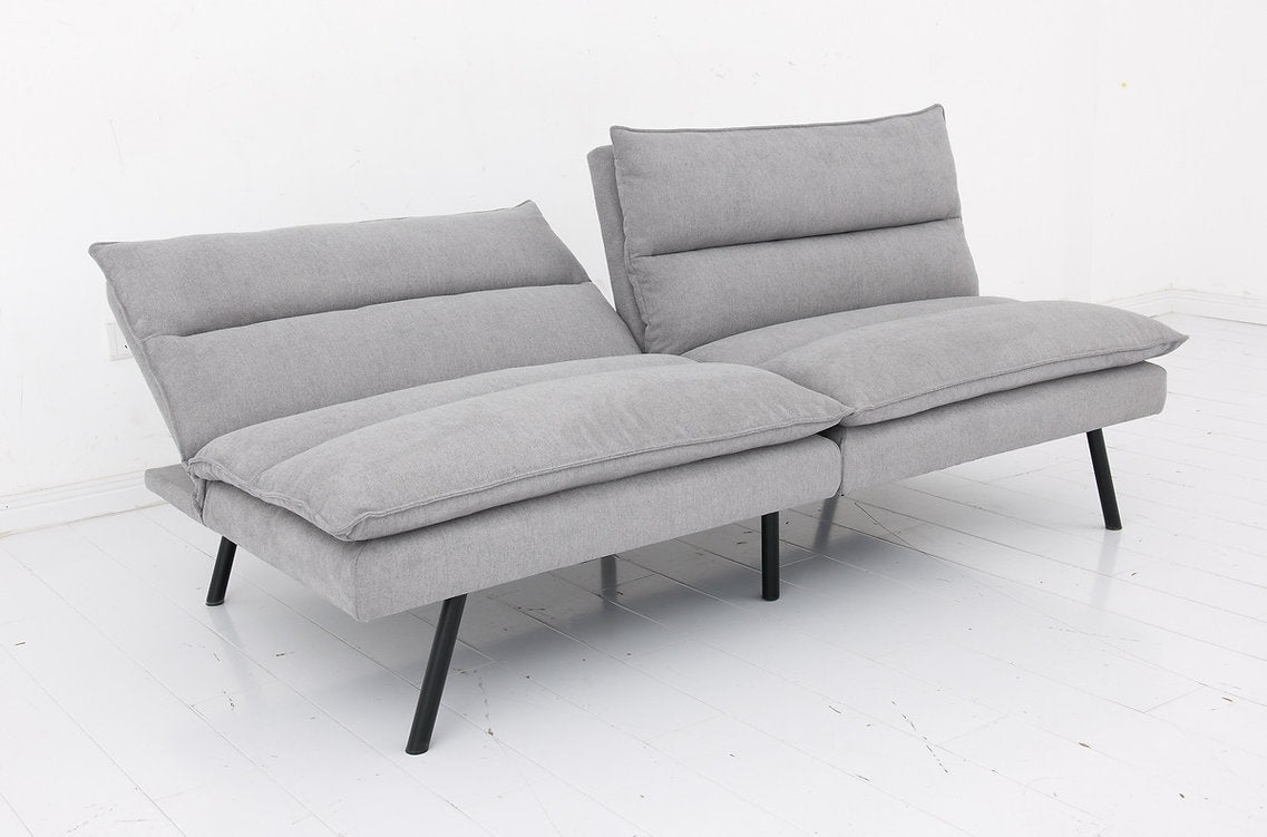 (8070 GREY)- FABRIC KLIK KLAK SOFA BED