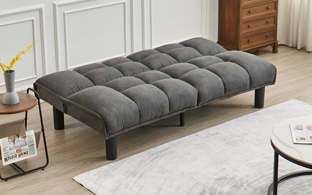 (8060 GREY)- FABRIC KLIK KLAK SOFA BED