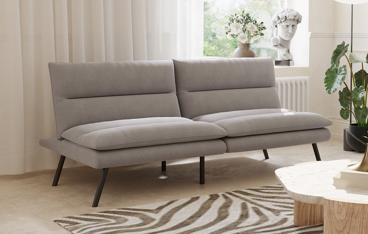 (8070 GREY)- FABRIC KLIK KLAK SOFA BED