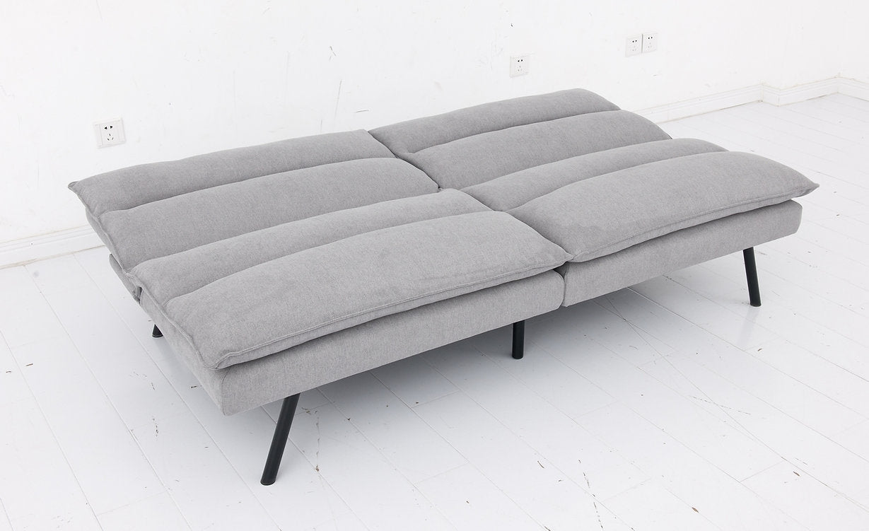 (8070 GREY)- FABRIC KLIK KLAK SOFA BED