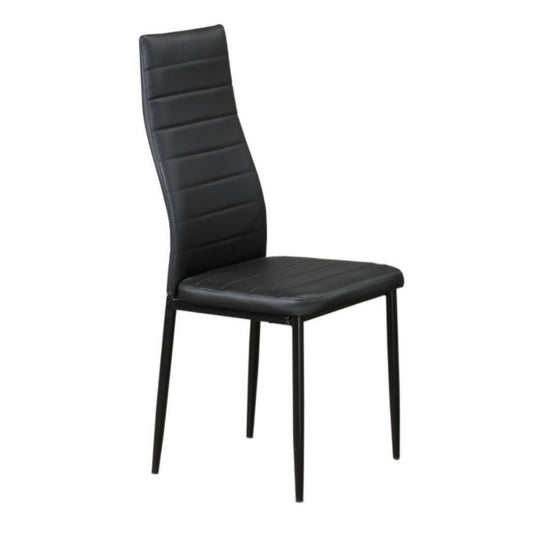 (5053 BLACK- 4 PACK)- LEATHER DINING CHAIRS
