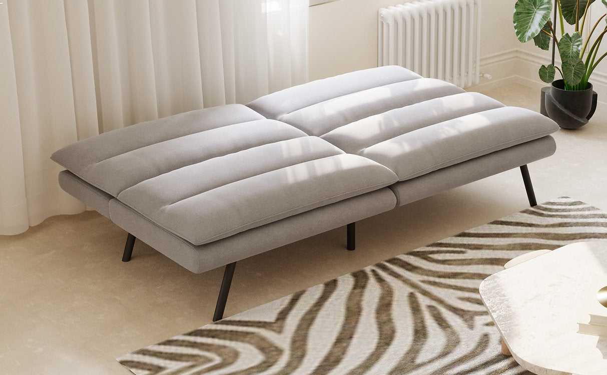 (8070 GREY)- FABRIC KLIK KLAK SOFA BED