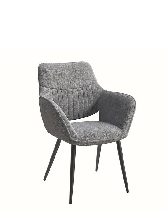 (1546 GREY- 2 PACK)- FABRIC DINING CHAIRS