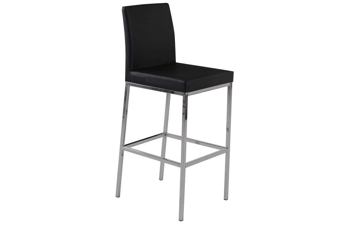 (HAVANA BLACK- 2 PACK)- LEATHER- FIXED HEIGHT COUNTER STOOLS