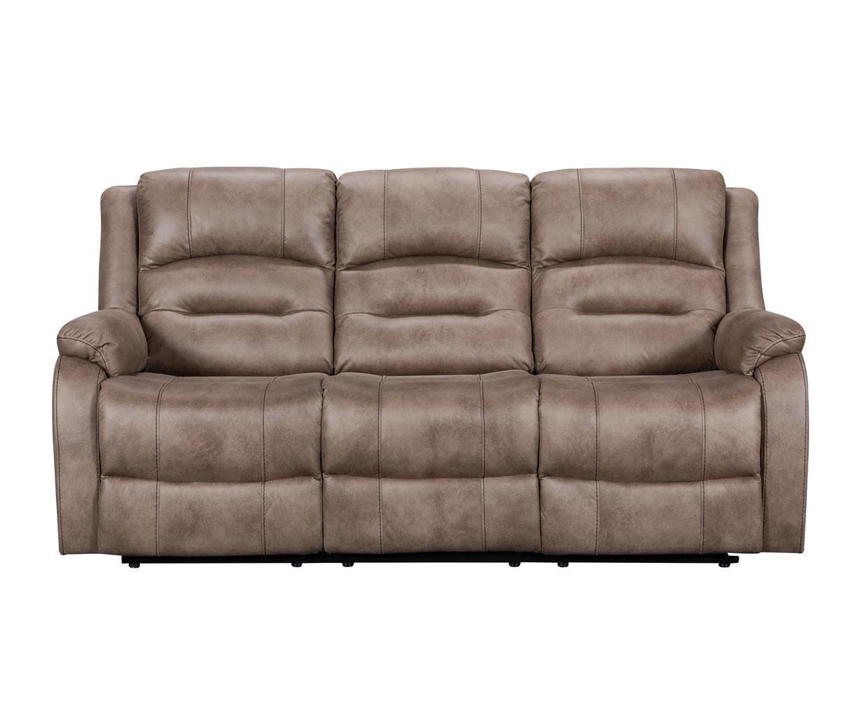 (LARISSA CARAMEL BROWN SLC)- FABRIC MANUAL RECLINER 3 PC. SOFA SET- TEXT OR WHATSAPP 416 319 8851 FOR STOCK AVAILABILITY BEFORE PAYING
