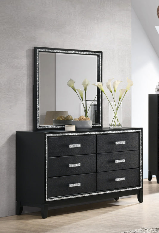 (PEARL BLACK- 6)- DRESSER + MIRROR- TEXT OR WHATSAPP 416 319 8851 FOR STOCK AVAILABILITY BEFORE PAYING