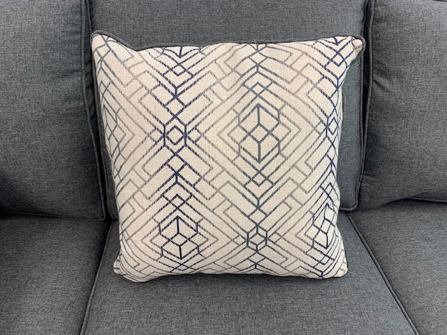 (0907 GREY LINES)- CANADIAN MADE- TOSS CUSHION