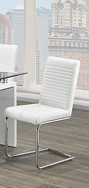 (1040 WHITE- 6 PACK)- LEATHER- DINING CHAIR