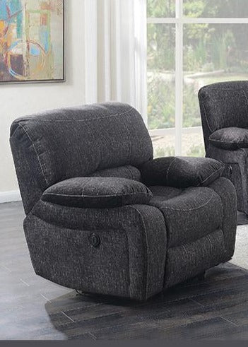 (1110 grey- 3)- FABRIC - RECLINER CHAIR