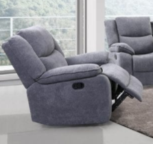 (1194 GREY- 3)- FABRIC- RECLINER CHAIR