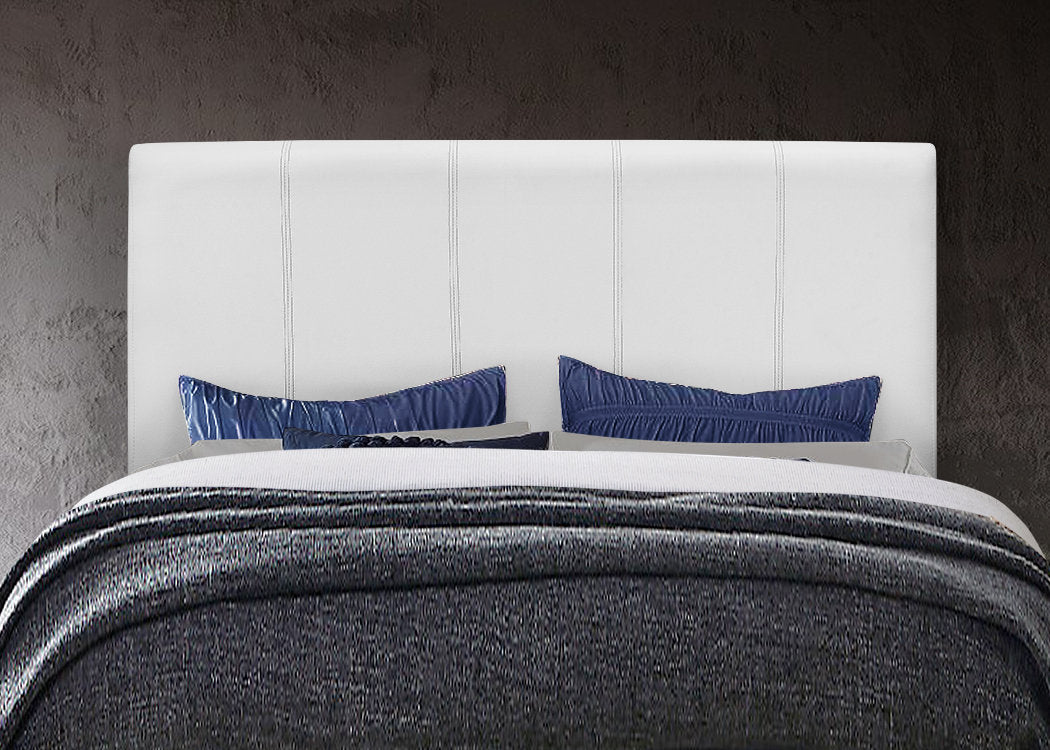 DOUBLE (FULL) SIZE- (136 WHITE)- LEATHER HEADBOARD