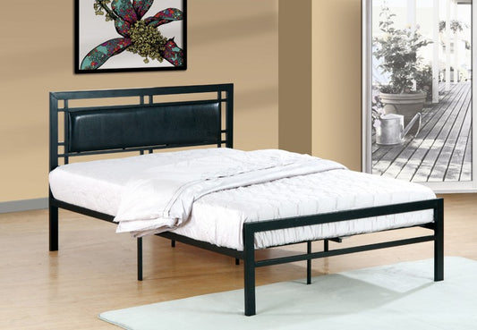 QUEEN SIZE- (141 BLACK)- METAL BED FRAME- WITH SLATS