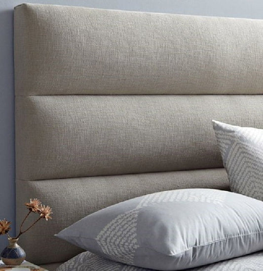 TWIN (SINGLE) SIZE- (149R GREY)- FABRIC- CANADIAN MADE- HEADBOARD- (DELIVERY AFTER 4 WEEKS)