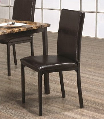 (1520 ESPRESSO- 4 pack)- LEATHER- DINING CHAIR
