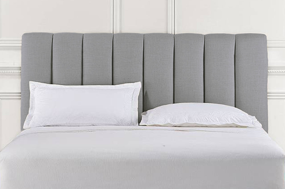 QUEEN SIZE- (153R GREY)- LINEN FABRIC- CANADIAN MADE- BED FRAME- WITH SLATS- (DELIVERY AFTER 2 MONTHS)