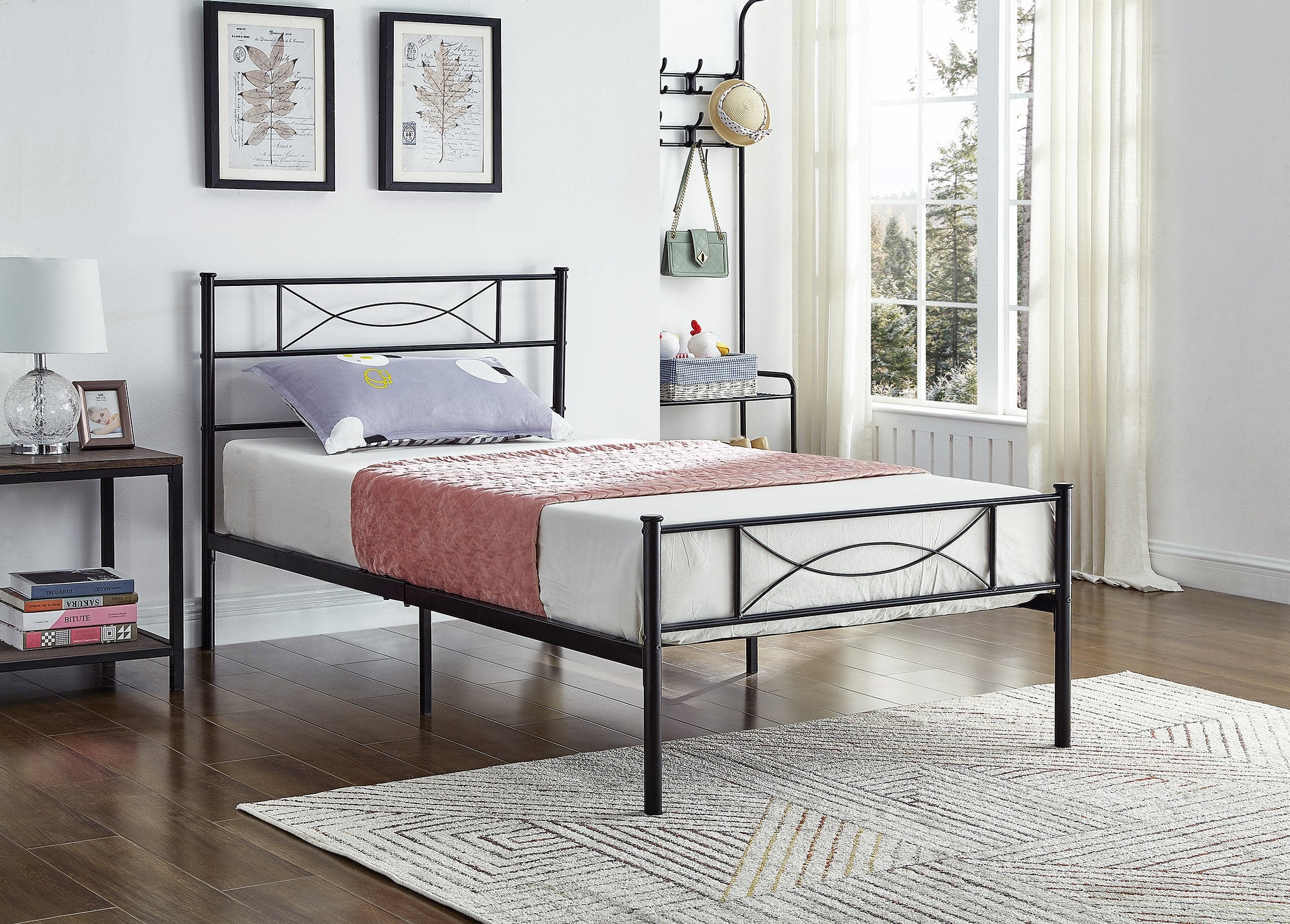 Full size bed frame deals with slats