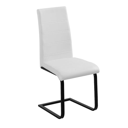 (1723 WHITE- 6 PACK)- LEATHER- DINING CHAIRS