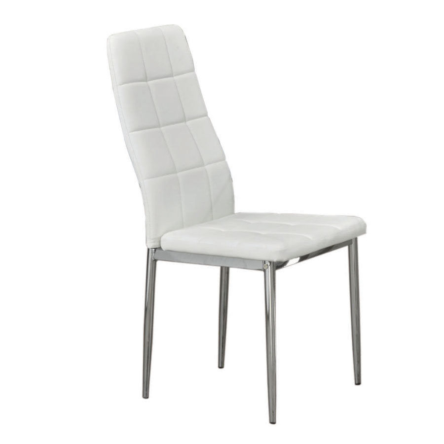 (1771 WHITE)- LEATHER DINING CHAIR- INVENTORY CLEARANCE