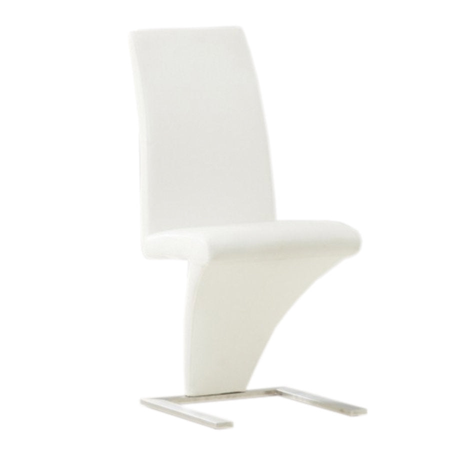(1786 WHITE- 2 PACK)- LEATHER DINING CHAIRS