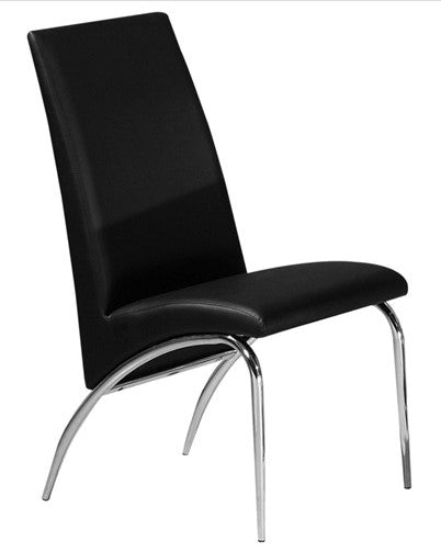 (184 BLACK- 4 PACK)- LEATHER- DINING CHAIR