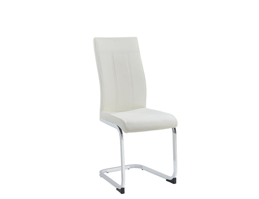 (1878 WHITE- 6 PACK)- LEATHER DINING CHAIRS