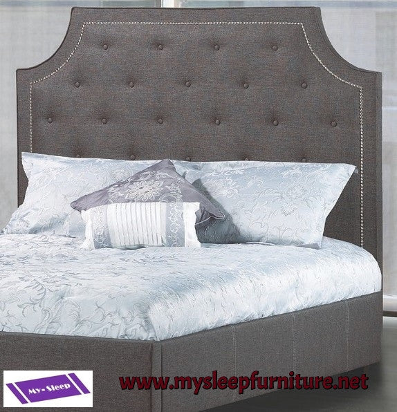 QUEEN SIZE- (198R CHARCOAL)- FABRIC- CANADIAN MADE- HEADBOARD- (DELIVERY AFTER 2 MONTHS)