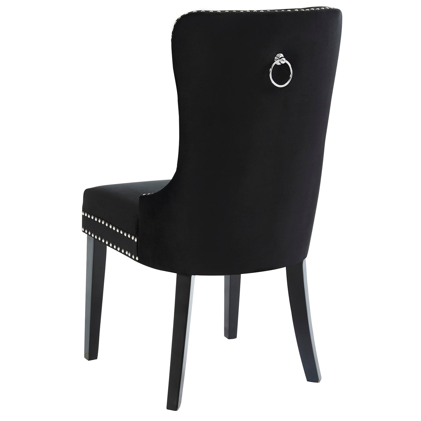 (RIZZO BLACK VELVET- 2 PACK)- FABRIC- DINING CHAIRS