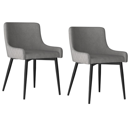 (BIANCA GREY- 2 PACK)- FABRIC- DINING CHAIR