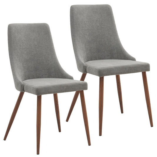 (CORA GREY FABRIC- 2 PACK)- DINING CHAIRS