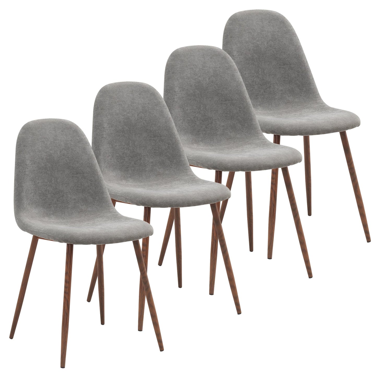 (LYNA GREY- 4 PACK)- FABRIC- DINING CHAIR