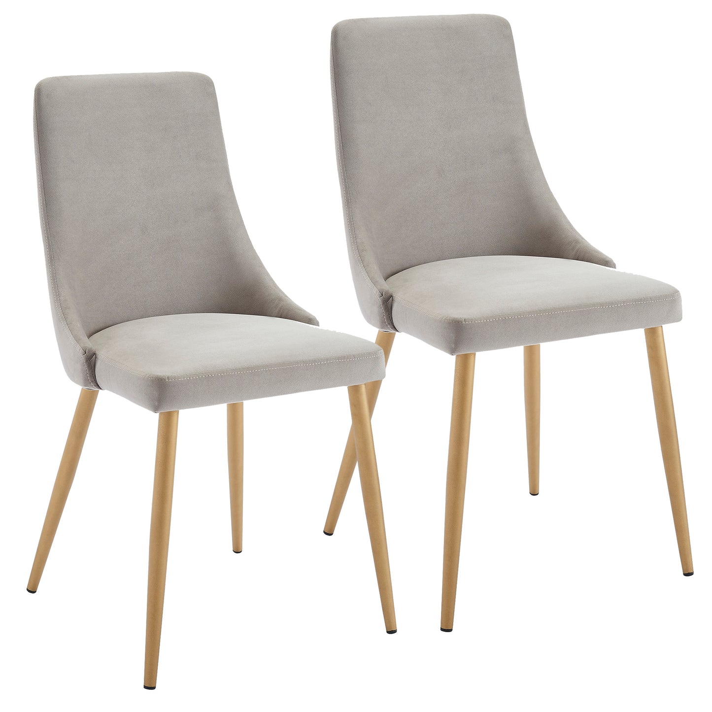 (CARMILLA GREY- 2 PACK)- FABRIC- DINING CHAIRS- SUPPLIER CLEARANCE