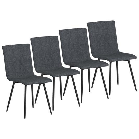 (NORA BLUSIH GREY- 4 PACK)- FABRIC- DINING CHAIR