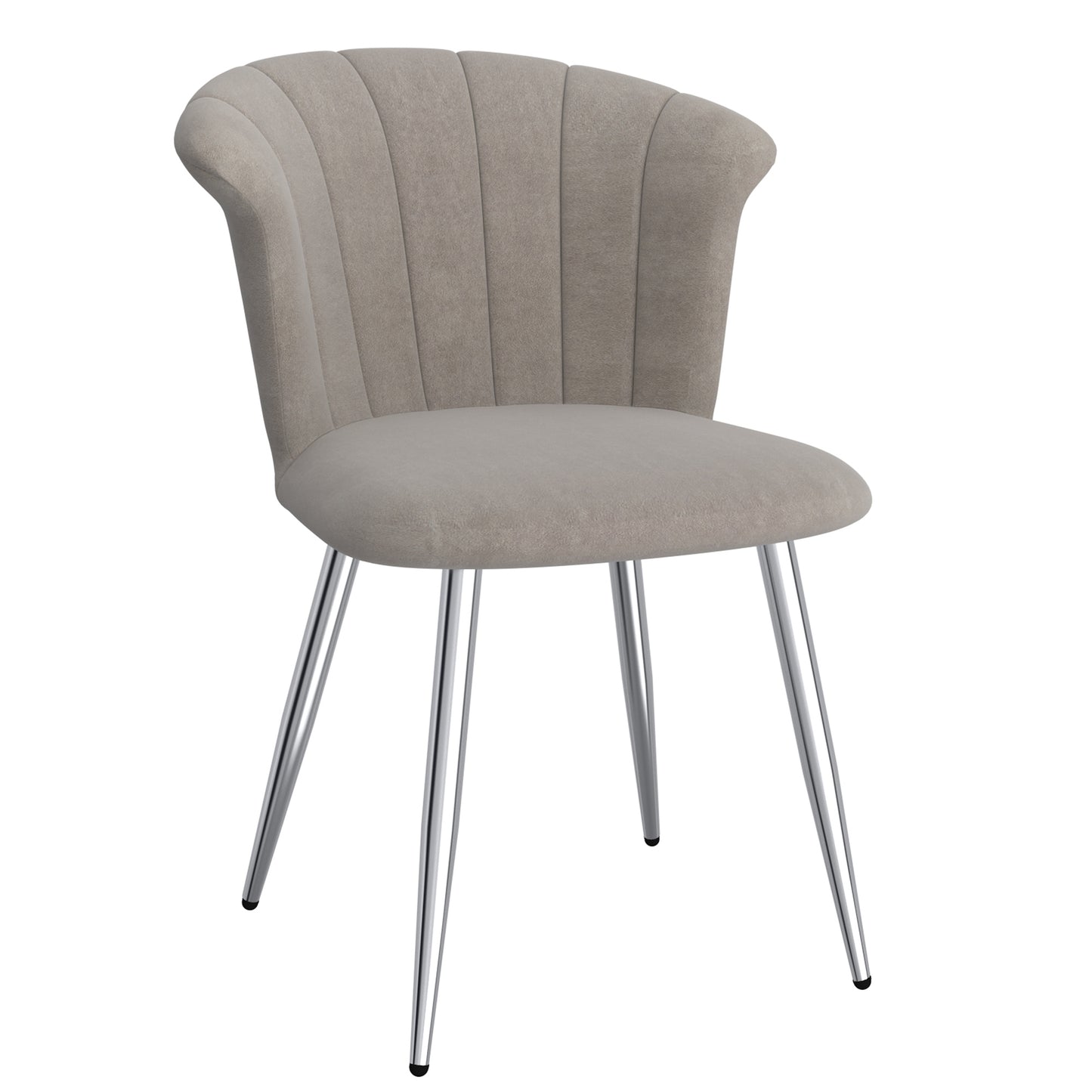 (ORCHID GREY- 2 PACK)- VELVET FABRIC DINING CHAIRS